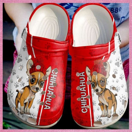Chihuahua Love Red Name Shoes Personalized Clogs