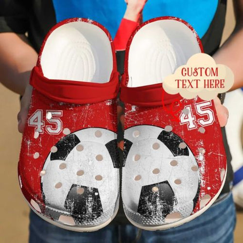 Soccer Colorful Sku 2248 Sneakers Name  Personalized Clogs