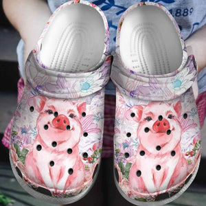  Pig, Fashion Style Print 3D Cute Pig Lady For Women, Men, Kid Personalized Clogs