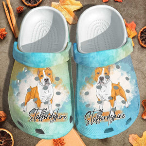 Bull Dog Mom Classic Staffordshire Bull Terrier Dog Beach Classic  Personalized Clogs