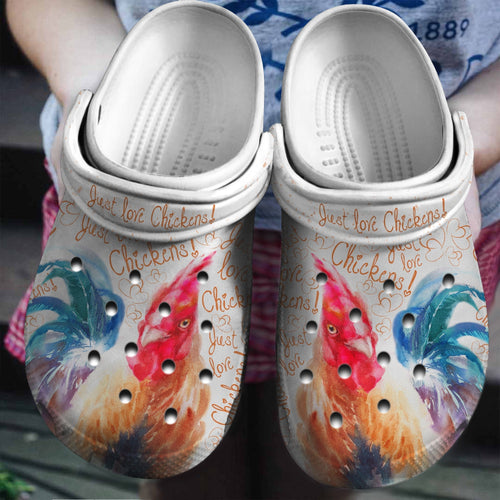 Just A Girl Who Loves Chicken Custom Shoes Birthday Gift - Farm Halloween Shoes Gift - Cr-Drn061 Personalized Clogs