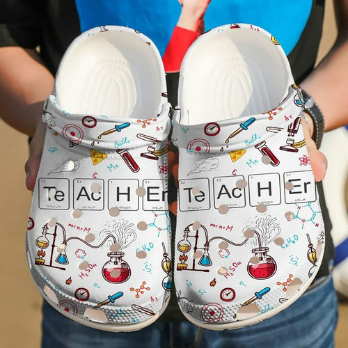 Periodic Table Chemistry Teacher Shoes For Men Women Personalized Clogs