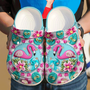 Flamingo Heart Collection Shoes Personalized Clogs