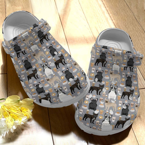 French Bulldog Whitesole French Bulldog And Coffee 2 Evg4464 Personalized Clogs