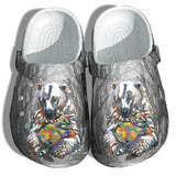 Mama Bear Autism Puzzel Shoes Vintage - Autism Mom Shoes Croc Gifts For Grandma Mother Day 2022 - Cr-Ne0016 Personalized Clogs
