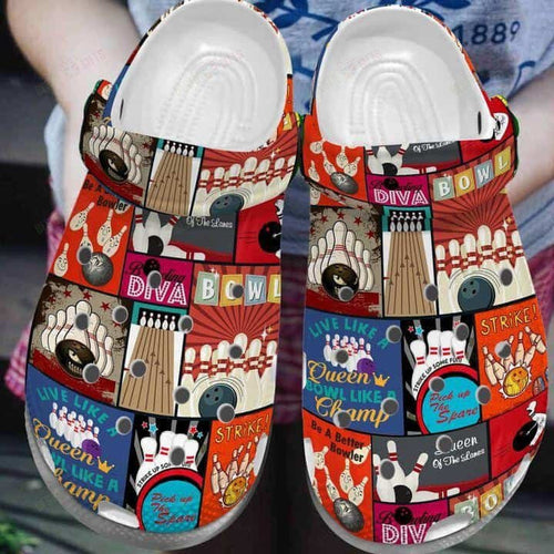 Live Like A Queen Bowl Like A Champ Bowling Shoes Personalized Clogs