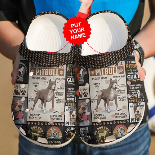 Dog - Pitbull Anatomy Custom Shoes Personalized Clogs