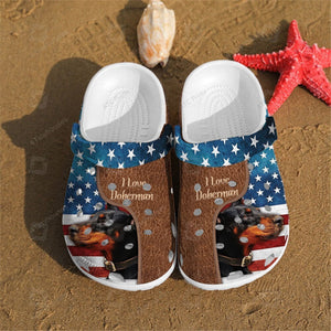Love Doberman Usa Shoes - For Who Love Dog Gifts - Pb-Dog12 Personalized Clogs