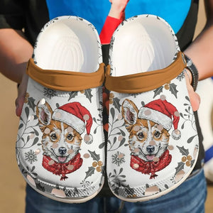 Corgi Xmas Christmas Pattern Shoes For Men Women Personalized Clogs