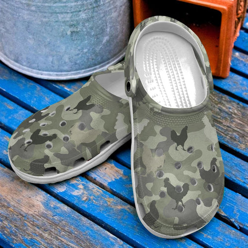 Chicken For Women Men Kid Print 3D Camo Chickens Personalized Clogs