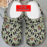 Animal Print - Border Collie Pattern Shoes Personalized Clogs