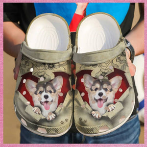 Corgi They Steal My Heart Personalized Clogs