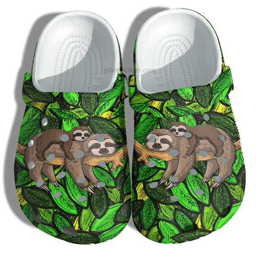 Sloth Grandma Grandaughter Sloth Shoes Mother Day- Sloth Lazy Lover Shoes For Women Personalized Clogs