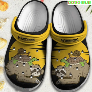 Sloth Turtle Snail Wheee Adults Kids Shoes Gift Ideas Hn Personalized Clogs