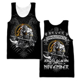 Apparel November Man Viking Shirts For Men And Women Ams 3D All Over Printed Custom Text Name - Love Mine Gifts
