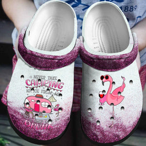  Camping, Fashion Style Print 3D Camping Flamingo For Women, Men, Kid Personalized Clogs