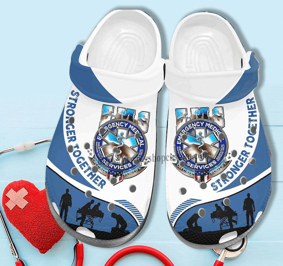 Ems Worker Stronger Together Emergency Medical Technician Shoes Personalized Clogs