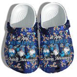 April Gnomes Autism Awareness Shoes Gifts For Birthday Christmas Personalized Clogs