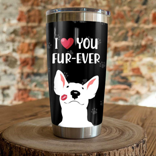 Tumbler Bull Terrier Dog Steel Personalized Stainless Steel Tumbler Customize Name, Text, Number Fb1002 78O59 - Love Mine Gifts