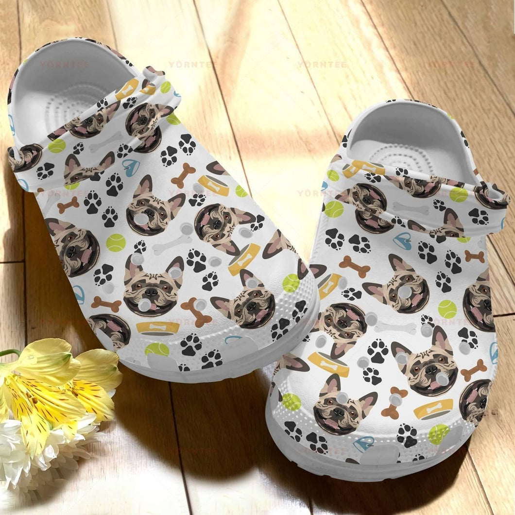 Cute French Bulldog Fashion Style Gift For Lover Rubber Comfy Footwear Personalized Clogs