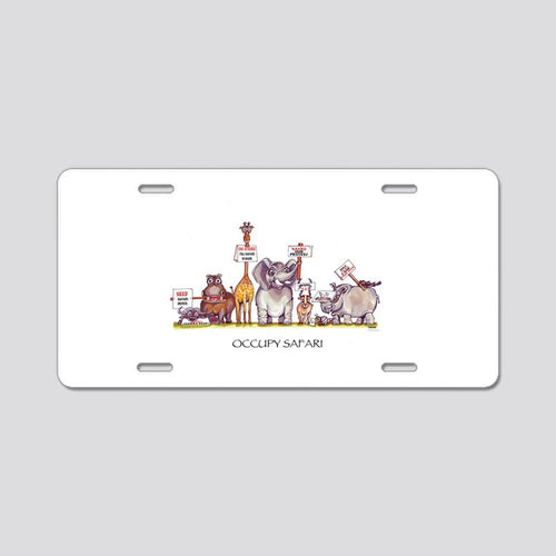 License Plate 'Occupy Safari' Aluminum License Plate Car Tag Novelty Vanity Metal License Plate 6x12 inch Car Accessories - Love Mine Gifts