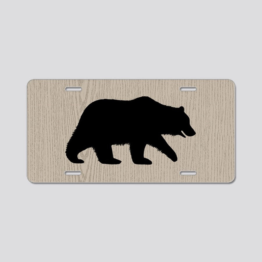 License Plate Grizzly Bear Aluminum License Plate Car Tag Novelty Vanity Metal License Plate 6x12 inch Car Accessories - Love Mine Gifts