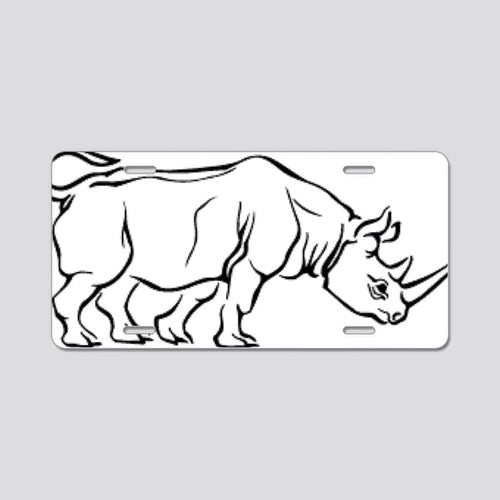 License Plate 00031_Rhino37 Aluminum License Plate Car Tag Novelty Vanity Metal License Plate 6x12 inch Car Accessories - Love Mine Gifts