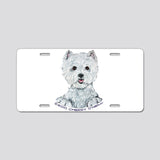 License Plate Lovable Westie Aluminum License Plate Car Tag Novelty Vanity Metal License Plate 6x12 inch Car Accessories - Love Mine Gifts