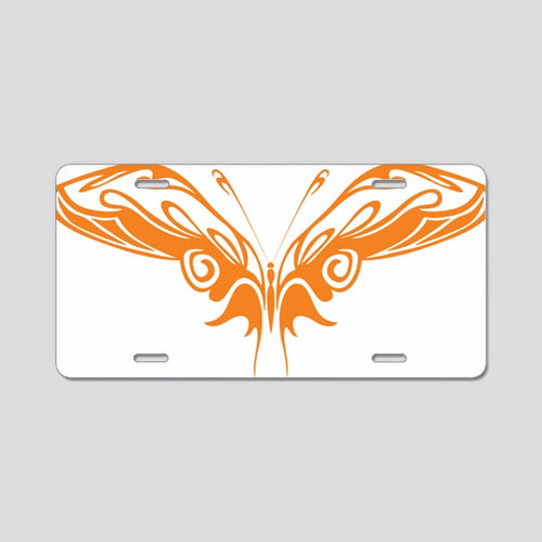0124_Butterfly131 Aluminum License Plate Car Tag Novelty Vanity Metal License Plate 6x12 inch Car Accessories