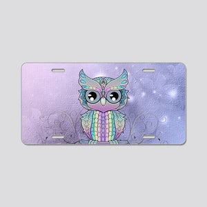 License Plate Wonderful Colorful Mandala Owl Aluminum License Pl Car Tag Novelty Vanity Metal License Plate 6x12 inch Car Accessories - Love Mine Gifts