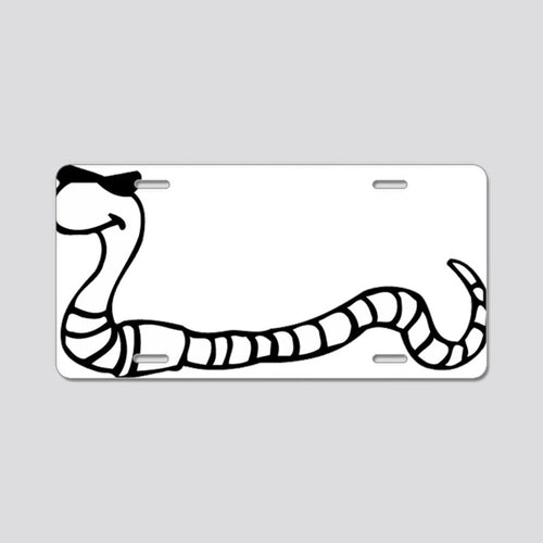 License Plate 00037_Worm Aluminum License Plate Car Tag Novelty Vanity Metal License Plate 6x12 inch Car Accessories - Love Mine Gifts