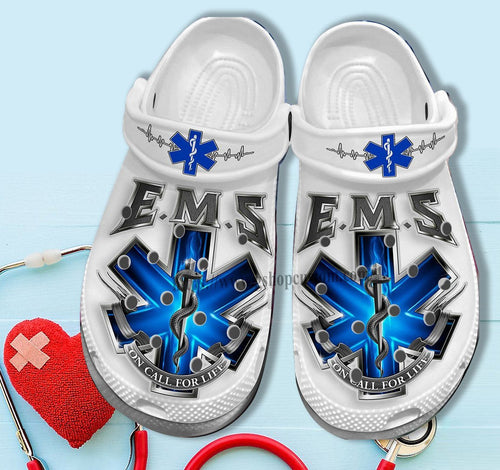 Ems Worker Logo Emergency Medical Technician Shoes Personalized Clogs