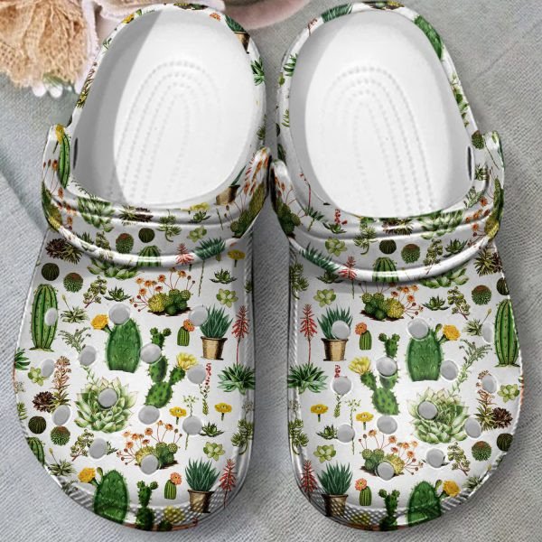 Cactus Croc Shoes For Men And Women Rubber Comfy Footwear Personalized Clogs