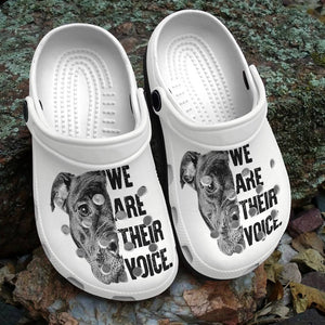  Pitbull, Fashion Style Print 3D We Are Their Voice For Women, Men, Kid Personalized Clogs