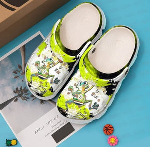 Frog Quilting Adults Kids Shoes Gift Hn Personalized Clogs