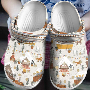 Camping,Camping Pattern, Fashion Style Print 3D For Women, Men, Kid Personalized Clogs