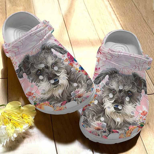 Lovely Schnauzer Shoes For Holiday Birthday Personalized Clogs