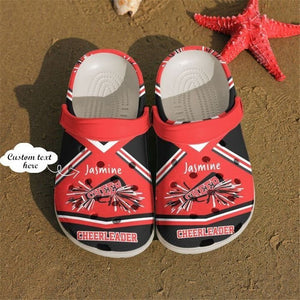 Clog Cheerleader Red Name Water Shoes Personalized Clogs - Love Mine Gifts