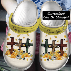 Fall - Fall For Jesus He Never Leaves For Men And Women Personalized Clogs