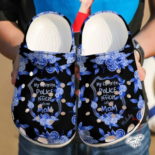 Police Officer Proud Mom Of A Sku 1864 Custom Sneakers Name Shoes Personalized Clogs