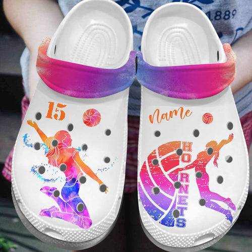Hornets Volleyball Outdoor Shoes Birthday Gift For Women Girl Personalized Clogs