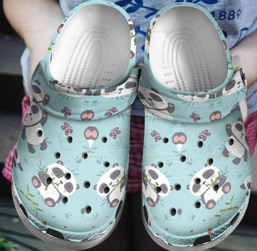 Lovely Panda Style Gift For Lover Rubber , Comfy Footwear Personalized Clogs