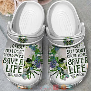 Skull Succulent I Garden So I Don'T Choke People Shoes Personalized Clogs