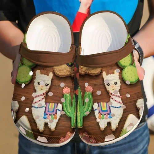 Llama Cookie Rubber , Comfy Footwear Personalized Clogs