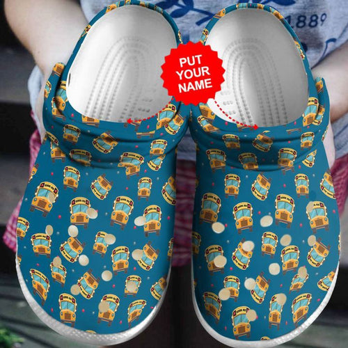 School - Bus Driver Pattern Shoes Personalized Clogs