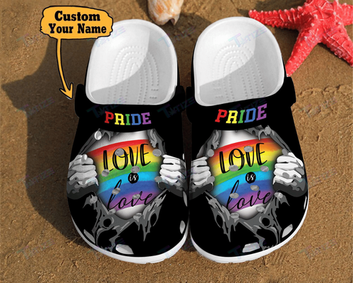 Lgbt Lgbt Pride Love Is Rainbow Unisex Birthday Gifts Personalized Clogs