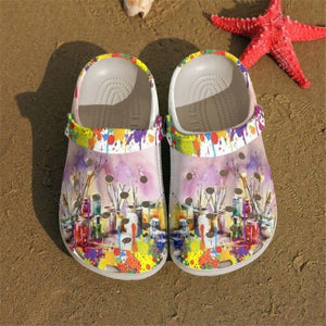 Painting A Work Of Art Sku 1767 Custom Sneakers Name Shoes Personalized Clogs