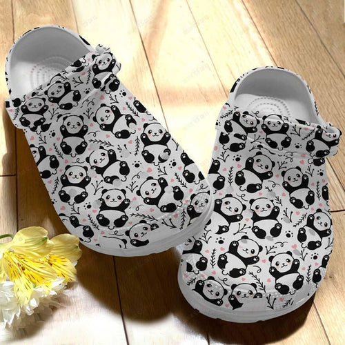Clog Baby Panda White Sole Classic Personalized Clogs - Love Mine Gifts
