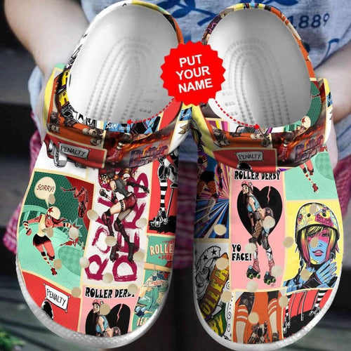 Roller Derby Fans For Men And Women Personalized Clogs