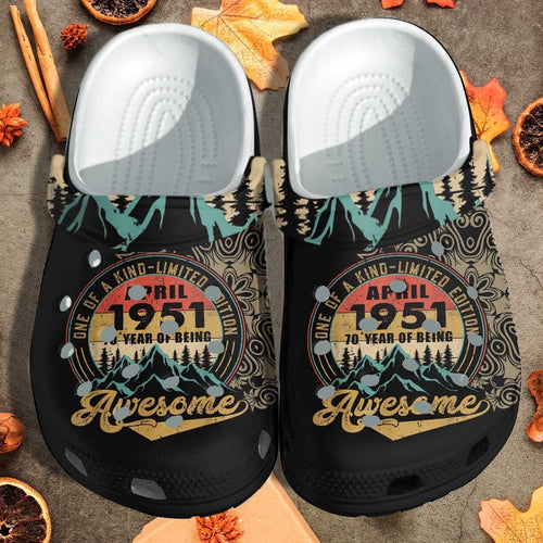 Vintage May Birthday Shoes - Being Awesome Gift For Fathers Day Personalized Clogs